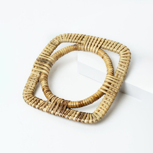 Bracelet vintage en rotin, excellent prix, bracelet tressé naturel, bracelet manchette tendance, bracelets pour femmes - Product Image 6