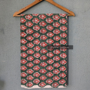 Tissu en coton biologique écologique imprimé au bloc Sanganeri pour la confection de robes de boutique, tissu imprimé de Jaipur doux et respirant - Product Image 1