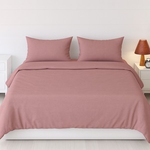 High Quality Blush Pink 300 TC Pure Cotton Solid Bedsheet for Home and Hotel Bedding and <b>Comfortable</b> Breathable Fabric - Product Image 6