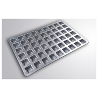 Plaques et moules de cuisson réutilisables de qualité supérieure, largement utilisés, pour la pâtisserie industrielle, avec 54 cavités carrées pour muffins, à prix avantageux