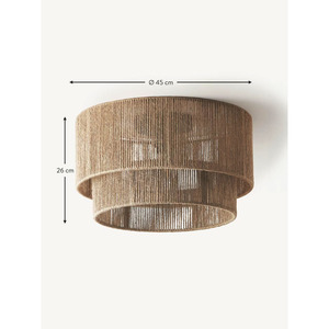 Lampe suspendue en jute tissée à la main, style bohème, en fibres naturelles, pour salle à manger, cuisine, restaurant et terrasse couverte - Product Image 5