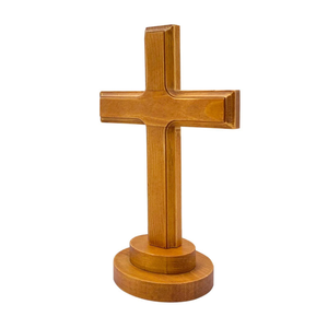 ไม้กางเขนไม้, ไม้กางเขนตั้งโต๊ะ, ไม้กางเขนตั้งพื้นสำหรับสวดมนต์ในโบสถ์ ตกแต่งบ้าน ขนาด 4x7x11 นิ้ว - Product Image 4