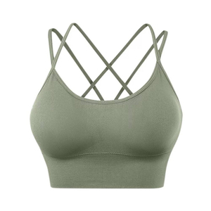 Sujetador Deportivo Personalizado con Logotipo, Sin Costuras, Espalda Descubierta, Talla Grande, para Fitness, Yoga, de Alto Impacto, con Relleno - Product Image 1