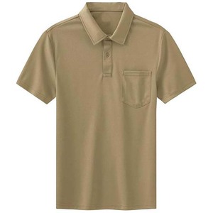 Chemises respirantes pour hommes en coton uni tricoté, vêtements de sport pour hommes, polos - Product Image 1