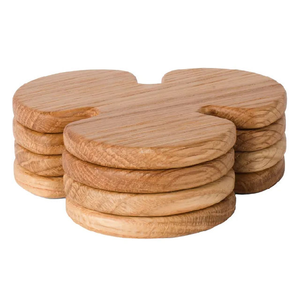 แผ่นรองแก้วคุณภาพสูง ทำจากไม้ธรรมชาติ 100% แผ่นรองแก้วไม้กระถินณรงค์ ผลิตโดยผู้ผลิตจากอินเดีย - Product Image 1