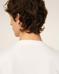 T-shirt en coton blanc pour homme, coupe classique, col rond, manches courtes, jersey décontracté, couleur unie - Product Image 3