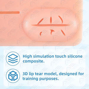 Tapis d'entraînement à la suture en silicone grand format avec plaies pré-découpées, matériel en acier inoxydable, pour la formation des étudiants en médecine, version améliorée - Product Image 2