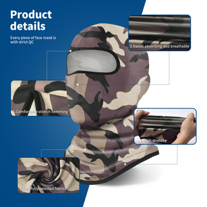Balaclava sur mesure avec trous d'aération respirants, masque intégral pour cyclistes, protection UV, tissu rafraîchissant, couvre-cou et visage. - Product Image 5