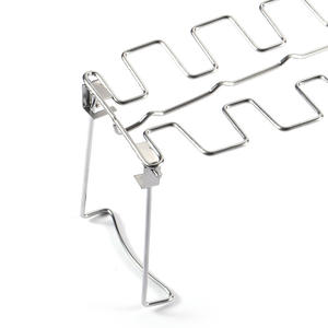 رف شواء خارجي للشواء ولحم البقر والدجاج بأرجل الجناح من الفولاذ المقاوم للصدأ قابل للطي أعواد الطعام المحمصة حامل محمصة - Product Image 5