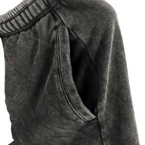 Pantalones Cortos de Algodón 100% de Alta Calidad con Logotipo Personalizado, Pantalones Cortos Deportivos Desgastados al por Mayor, Pantalones Cortos Negros Vintage Lavados al Ácido para Hombre - Product Image 5