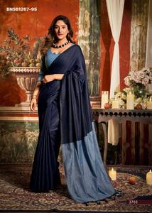 Amazing Color Mul Cotton with Solid Jacquard Weaving & Fancy Tassels Pallu <b>Saree</b>-<b>Blouse</b> Collection Wholesale Supply <b>Saree</b> Love - Product Image 4