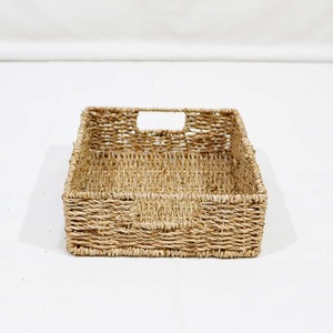 Seagrass <b>Storage</b> <b>Tray</b> Woven Serving Basket Cutout Handles For Home And Hotel - Product Image 1