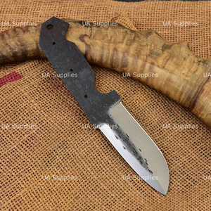 Cuchillo de Hoja Fija Forjado a Mano de Acero de Alto Carbono con Punta Caída y Mango de Madera, Fabricación Personalizada OEM para Uso en Camping - Product Image 5