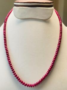 5. Natural <b>Ruby</b> bead <b>necklace</b> non heated non treated 138.39 CTS 4.8-5.8 MM 18 inch premium quality gemstone jewelry nice luster - Product Image 1