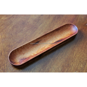 Bandeja de portalápices de madera rústica, organizador de papelería hecho a mano para oficina y mesa de estudio - Product Image 1
