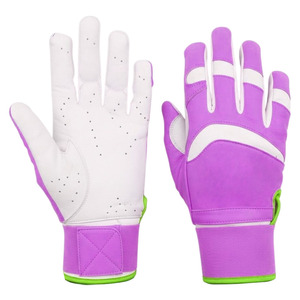 Gants de frappe de baseball en cuir véritable sur mesure de qualité supérieure SAAR INDUSTRIES, cuir Cabretta, paume perforée, fermeture auto-agrippante, ambidextres - Product Image 2