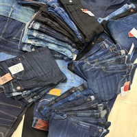 Jeans en coton bleu pour hommes, tendance, prêts à être expédiés, pantalons en denim empilés, vêtements décontractés, lot de vêtements en denim délavé