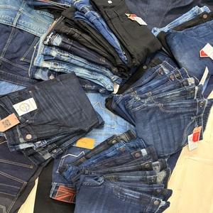 Pantalones Vaqueros de Algodón Azules para Hombre, a la Moda, Listos para Enviar, Pantalones de Mezclilla Apilados, Ropa Casual, Lote de Ropa, Pantalones de Mezclilla Lavados - Product Image 2