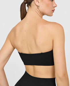 เสื้อโยคะแบบหลวม ไร้แขน บ่าแบบผูก คอวี ซัพพอร์ตสูง ระบายอากาศ แห้งเร็ว สีพื้น พิมพ์ลายแบบรีดร้อน พร้อมแผ่นเสริมที่ถอดออกได้ - Product Image 4