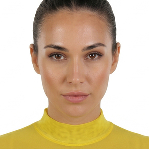 T-shirt à col roulé jaune pour femme, manches longues, coupe ajustée, tricoté, respirant, décontracté, en maille transparente, sexy, pour club - Product Image 4