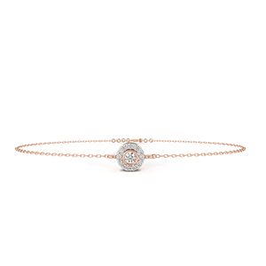 AMBER JEWELS T-929 Classic Brilliant Cut Diamond Chain Bracelet 18k <b>Solid</b> <b>Gold</b> Unisex Engagement Jewelry Bezel Setting IGI - Product Image 2