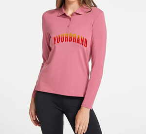 Chemise streetwear respirante pour femme, haute qualité, très vendue, avec logo brodé personnalisé, en tissu jersey de coton tendance - Product Image 1