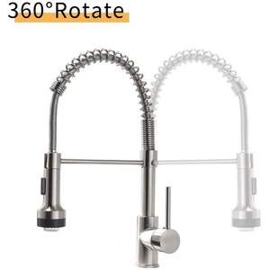 Rubinetto da cucina a LED a leva singola commerciale con spruzzatore a discesa per lavello da cucina - Product Image 6