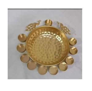 Elegant Handmade Brass Urli for Home Temple Decor Festive Display <b>Floating</b> <b>Candles</b> and Decorative Flower Bowl - Product Image 2