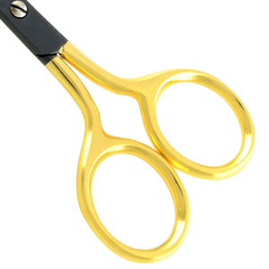 Ciseaux à cuticules professionnels en acier inoxydable noir et doré pour la coupe des sourcils, des poils du nez et des moustaches – Outil de toilettage pour salon de beauté - Product Image 4