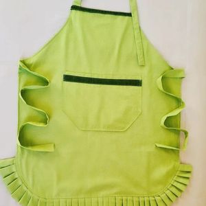 Tablier de cuisine à volants pour femme, en coton, avec poches, personnalisable avec logo, pour bistro, cuisine, écologique et réutilisable - Product Image 1