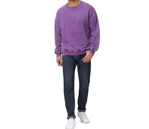 Nueva Sudadera Juvenil de Algodón Lavado Estilo 2026 - Marca de Moda, Top Holgado y Desgastado de Gran Gramaje para Hombre, Ropa Casual - Product Image 1