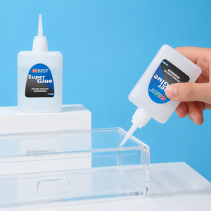Adhésif cyanoacrylate soluble dans l'eau ultra gel clair 50g pour le travail du bois pour l'artisanat en métal en plastique - Product Image 1