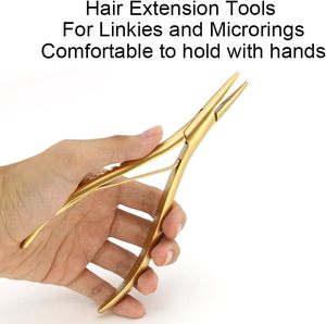 Stainless Steel Rubber Grip Flat <b>Pliers</b> for Hair Extension Remover Keratin Bonding Hair Clamp Bond Crusher Hair Extensions <b>Tools</b> - Product Image 5