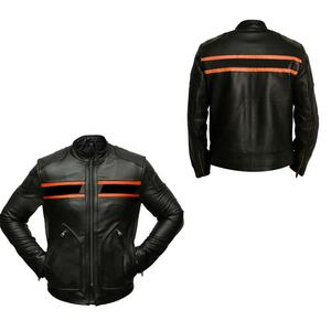 Chaqueta de cuero auténtico para hombre, para motocicleta, el mejor precio - Product Image 3