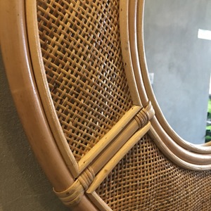 High Quality Rattan <b>Mirror</b> For Bathroom Bedroom And Spa Natural Handwoven Frame Stylish Boho Home Decor Accent From India - Product Image 4