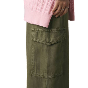 Pantalones Cargo para Mujer de Alta Demanda, Corte Holgado, Caída Suave, Sarga de Lyocell, Pierna Ancha, Ligeros, Estilo Urbano Personalizado Y2K, OEM - Product Image 4