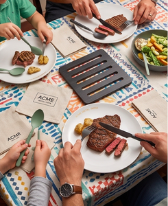 Ensemble de couverts minimalistes ACME en acier inoxydable avec manche en bois, finition dorée PVD, résistant à la rouille, pour mariage, fête et restaurant - Product Image 5