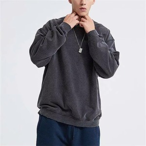 Sudadera de Felpa Gruesa para Hombre, Transpirable, Tejido Sólido, Poliéster/Algodón, Bordada, Ecológica, Estilo Urbano, Invierno, Premium - Product Image 3