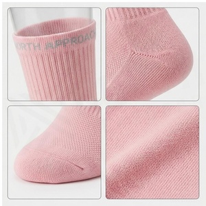 North Approach Crew <b>Socks</b> Pink Solid Breathable Knitted for Adults Spring Casual Daily Use - Product Image 4