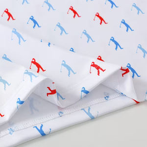 Chemise de golf en polyester tricoté à manches courtes pour hommes, athlétique, infroissable, imprimée par sublimation, respirante et à séchage rapide - Product Image 4