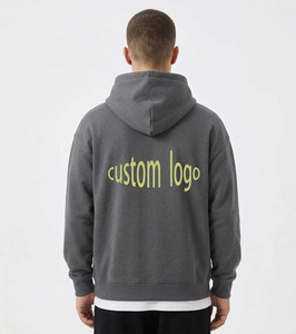 Sudadera con Capucha y Logotipo Personalizado para Hombre, Gris, de Algodón French Terry, Estilo Casual, con Bolsillo Delantero y Corte Regular - Product Image 6