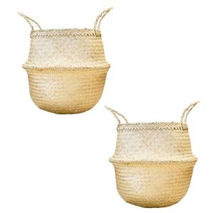 Decorative Handmade SEAGRASS BELLY <b>BASKETS</b> for Plant Pot Cover and Decor, Seagrass Planter <b>Basket</b> Home Decor - Product Image 1