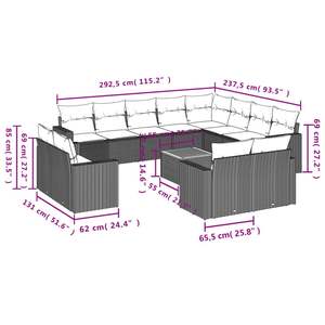 Black and Cream Garden <b>Sofa</b> <b>Set</b> - Product Image 3