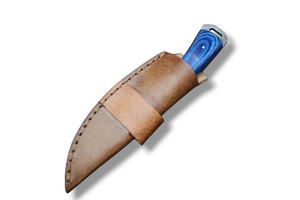 มีดล่าสัตว์เหล็กดามัสกัส Nordic Forge พร้อมปลอกมีดแบบ Scout ด้ามไม้ Pakka แบบ Full Tang สำหรับตั้งแคมป์และแล่เนื้อ - Product Image 6