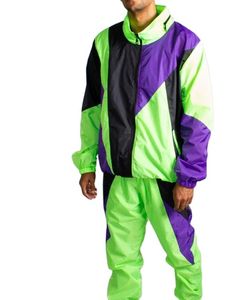 Chaqueta Cortavientos para Hombre con Bloques de Color, Manga Corta, Cuello Alto, Cierre de Cremallera, Ligera, 100% Nailon, Antibacteriana, para Invierno - Product Image 6