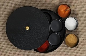 Artistic Handcrafted Metal Masala Box Decorative Lid Modern Kitchen <b>Spice</b> <b>Storage</b> Organizer High Quality Container - Product Image 2