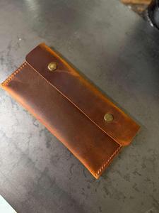 Genuine Leather Cash Envelope <b>Budget</b> <b>Wallet</b> Wholesale Vendor Factory Direct Slim Custom Logo Money Pouch LCE-0020 - Product Image 4