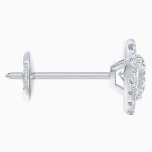 Pendientes de Oro de 14K con Baño de Rodio y Diamantes de Laboratorio en Forma de Corazón con Halo, 0.33 CT, Certificados por IGI, Regalo de Lujo para Compromiso o Boda para Mujer - Product Image 2