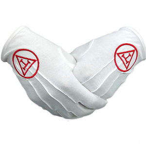 Guantes Masónicos de Algodón Blanco, Suaves, Cómodos y Ligeros, Ideales para Ceremonias, Actividades Rituales, Reuniones de Logia y Uso Formal - Product Image 5