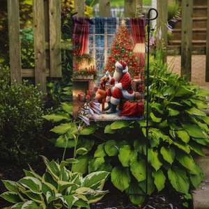 Vizsla Santa Claus Bandera de jardín multicolor Patio Obra DE ARTE Patio Camas de flores Buzón decorativo Banner Tamaño de patio - Product Image 2